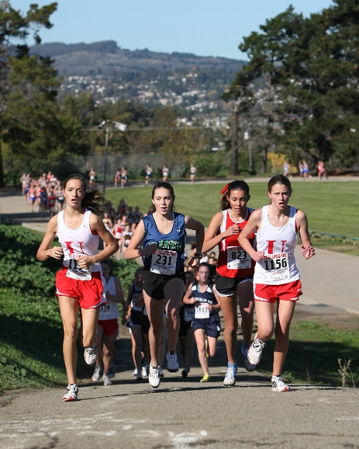 NCS XC D5 Girls-015.JPG - 2009 North Coast Section Cross Country Championships, Hayward High School, Hayward, California